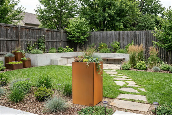 Kvetináč G21 Corten Square, 40 x 80 x 40 cm – Obrázok 11