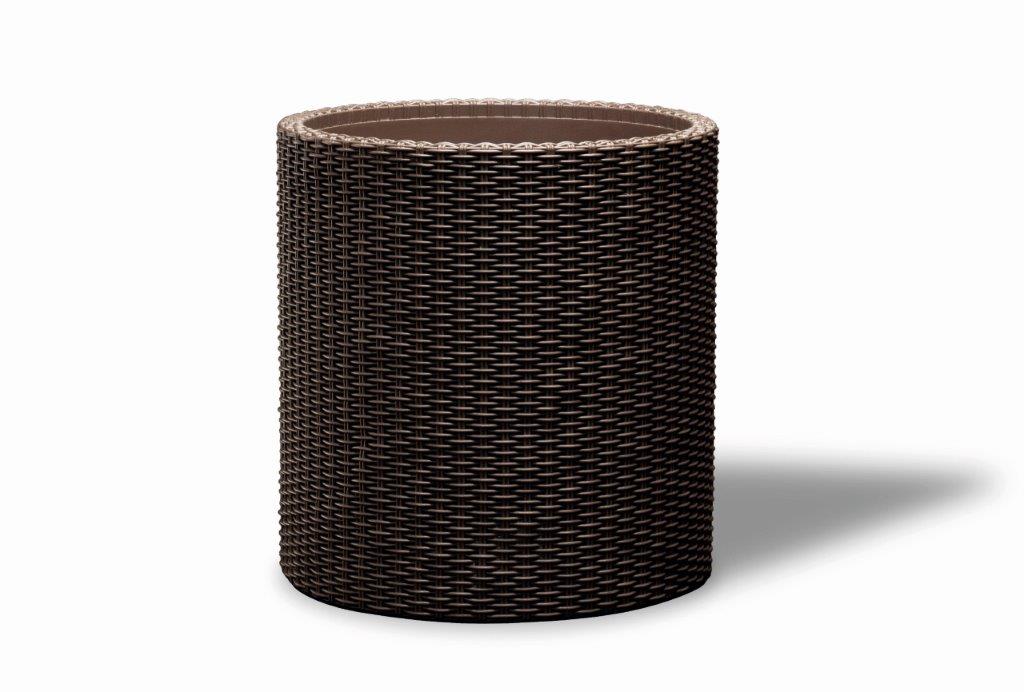 Kvetinac-Keter-Cylinder-M-Brown Kvetináč Keter Cylinder M Brown – Obrázok 1