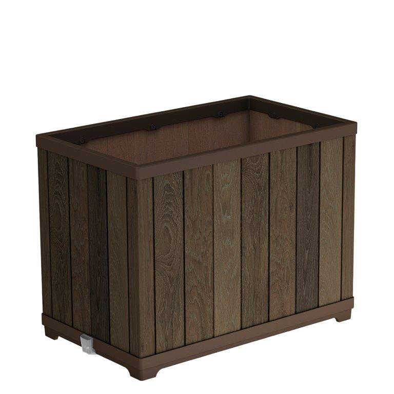 Kvetinac-Keter-Deco-Rectangle-Tall-walnut Kvetináč Keter Deco Rectangle Tall walnut – Obrázok 1