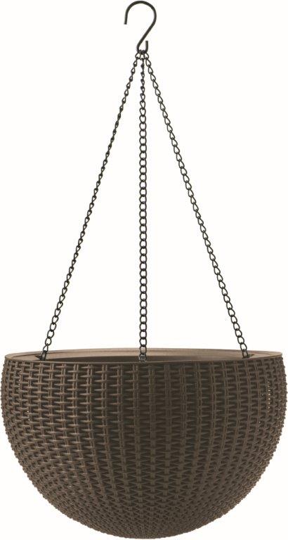 Kvetinac-Keter-Hanging-Sphere-mocha Kvetináč Keter Hanging Sphere mocha – Obrázok 1