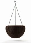 Kvetináč Keter Hanging Sphere whiskey hnedý