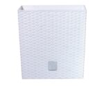 Kvetináč Prosperplast Rato Low biely, 17 x 17 x 17 cm
