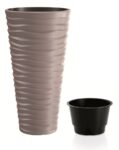 Kvetináč Prosperplast SAND SLIM mocca 34,9 cm