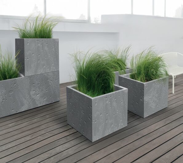 Kvetináč Prosperplast SIERRA CASE beton effect 57,7 cm antracit – Obrázok 2