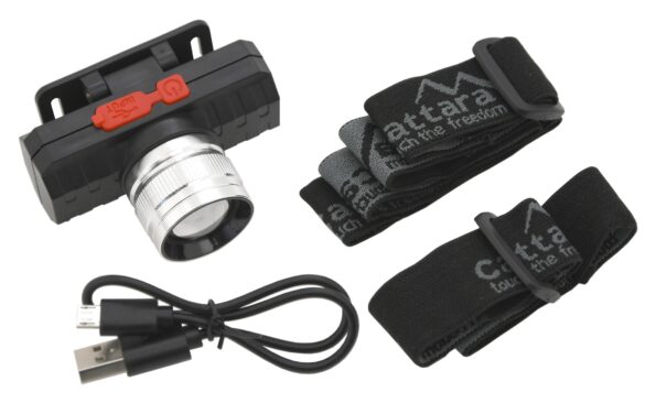 LED čelovka Cattara SCORPION 90lm ZOOM nabíjacia – Obrázok 4