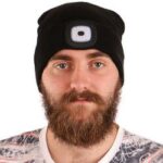 LED čelovka Sixtol čiapka s čelovkou, nabíjacia čierna – Obrázok 3