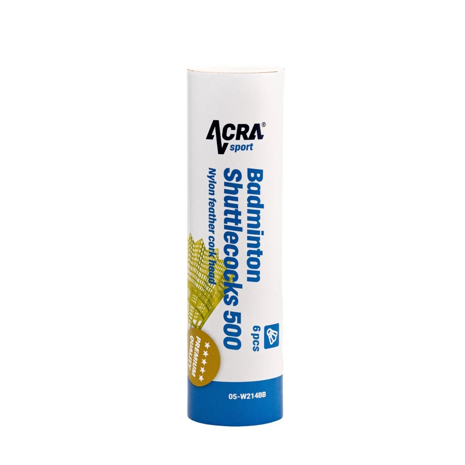 Lopticky-Acra-badmintonove-500-6-ks-nylon-v-doze Loptičky Acra badmintonové 500, 6 ks nylon v dóze – Obrázok 1