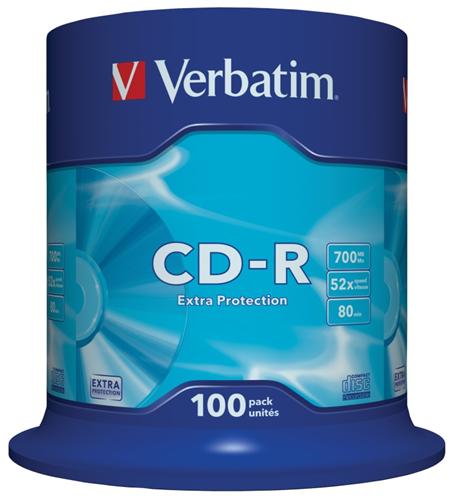Medium-Verbatim-CD-R-700MB-80min-52x-Extra-Protection-100-cake Médium Verbatim CD-R 700MB 80min 52x Extra Protection 100-cake – Obrázok 1