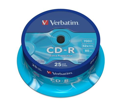 Medium-Verbatim-CD-R-700MB-80min-52x-Extra-Protection-25-cake Médium Verbatim CD-R 700MB 80min 52x Extra Protection 25-cake – Obrázok 1