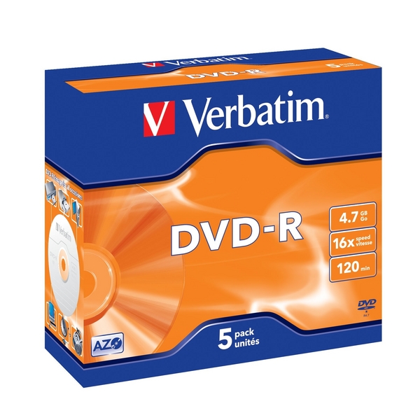 Medium-Verbatim-DVD-R-47GB-16x-box-5ks Médium Verbatim DVD-R 4,7GB 16x box 5ks – Obrázok 1