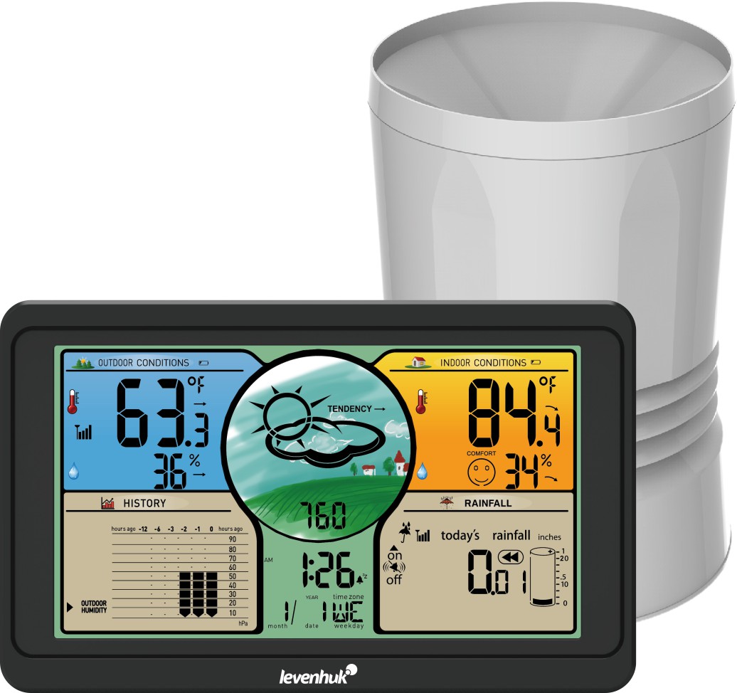 Meteostanica-Levenhuk-Wezzer-PLUS-LP70 Meteostanica Levenhuk Wezzer PLUS LP70 – Obrázok 1