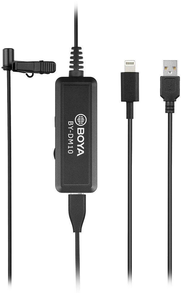 Mikrofon-BOYA-BY-DM10-lavalier-klopovy Mikrofón BOYA BY-DM10 lavalier-klopový – Obrázok 1