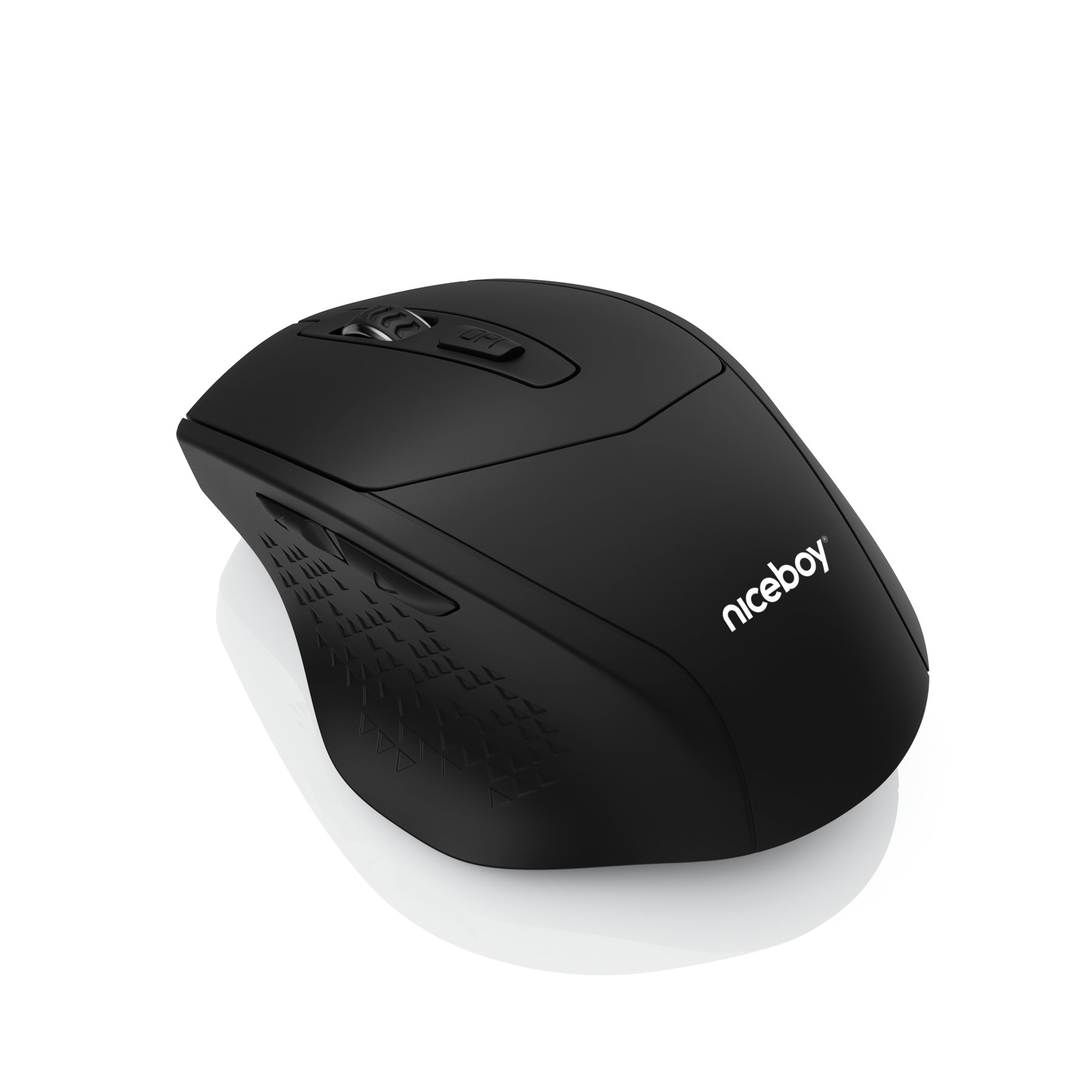 Mys-Niceboy-OFFICE-M10-Ergonomic-bezdrotova-cierna Myš Niceboy OFFICE M10 Ergonomic bezdrôtová, čierna – Obrázok 1