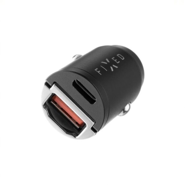 Nabíjačka FIXED s USB-C a USB-A výstupom v miniatúrnom prevedení, podpora PD, 30W, čierna – Obrázok 2