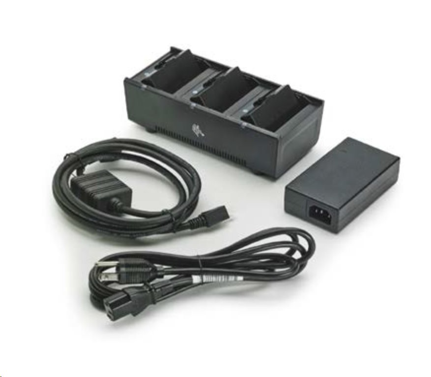 Nabijacka-Zebra-pre-ZQ300-3-slotova-bateria Nabíjačka Zebra pre ZQ300, 3-slotová batéria – Obrázok 1