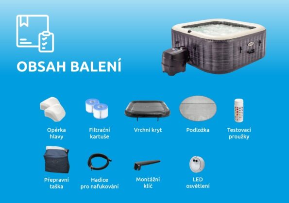 Nafukovacia vírivka Marimex Greystone Deluxe Bubble Spa 4 NP -Intex 28450NP – Obrázok 3
