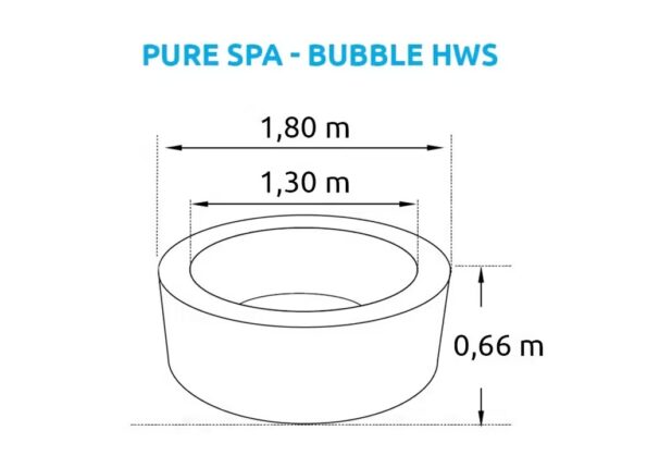 Nafukovacia vírivka Marimex Pure Spa - Bubble HWS - modrý - Intex 28486EX – Obrázok 2