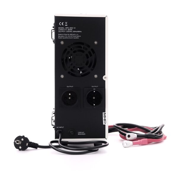 Napäťový menič MHPower WPU-1050-12 UPS, 1050W, čistý sínus, 12V – Obrázok 3