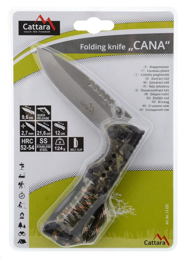 Nôž Cattara CANA zatvárací s poistkou 21,6 cm – Obrázok 7
