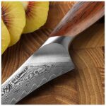 Nôž Dellinger Lúpací Paring 100 mm Rose Wood Damascus® – Obrázok 4