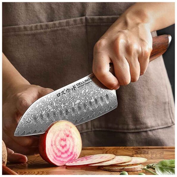 Nôž Dellinger Santoku 185 mm Rose Wood Damascus® – Obrázok 8