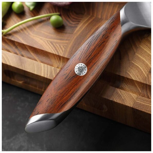 Nôž Dellinger Santoku 185 mm Rose Wood Damascus® – Obrázok 4