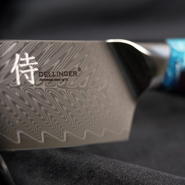 Nôž Dellinger Santoku Blue 170 mm Resin Future – Obrázok 2