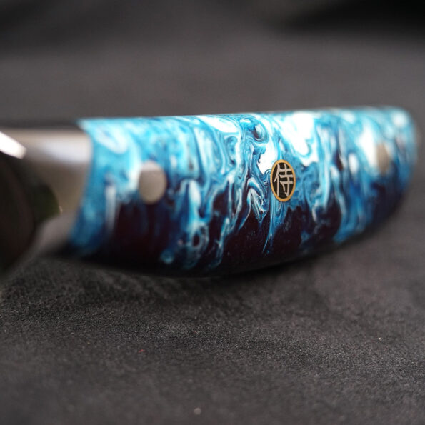 Nôž Dellinger Santoku Blue 170 mm Resin Future – Obrázok 6