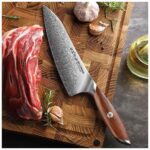 Nôž Dellinger kuchynský Chef/Gyuto 210 mm Rose Wood Damascus® – Obrázok 4
