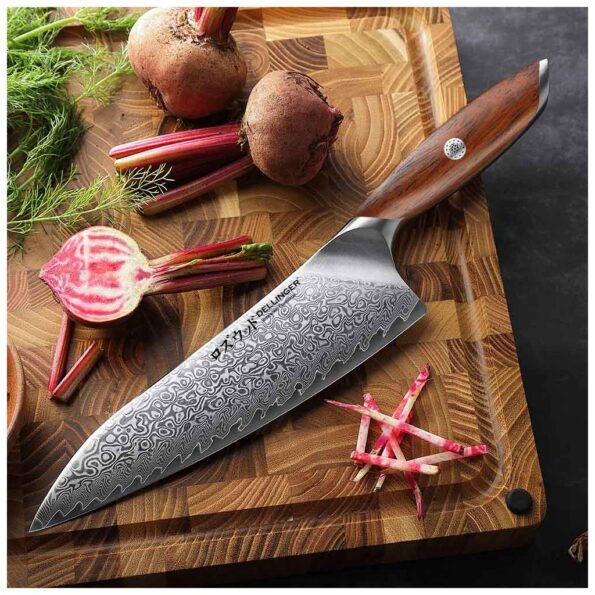 Nôž Dellinger kuchynský Chef/Gyuto 210 mm Rose Wood Damascus® – Obrázok 8