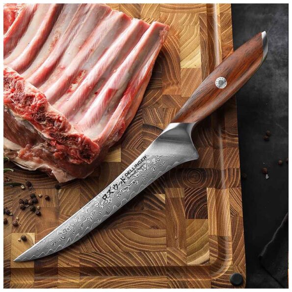 Nôž Dellinger vykosťovací Boning 190 mm Rose Wood Damascus® – Obrázok 11