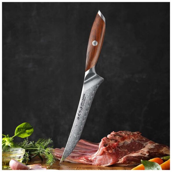 Nôž Dellinger vykosťovací Boning 190 mm Rose Wood Damascus® – Obrázok 8