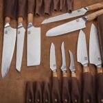 Nôž SOK Santoku 175 mm Olive Sunshine Damascus – Obrázok 5
