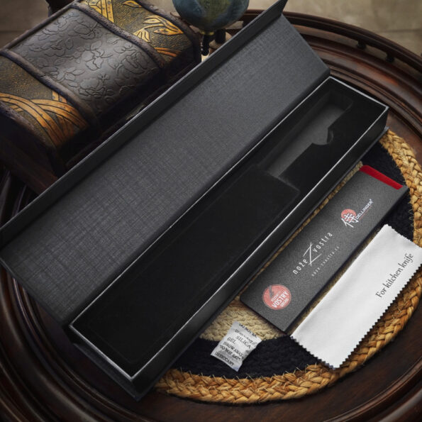 Nôž SOK kuchyňský Chef/Gyuto 152 mm Cocobolo White Damascus – Obrázok 6