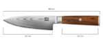 Nôž SOK kuchyňský Chef/Gyuto 152 mm Cocobolo White Damascus – Obrázok 9
