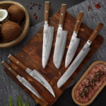 Nôž SOK kuchyňský Chef/Gyuto 152 mm Cocobolo White Damascus – Obrázok 10