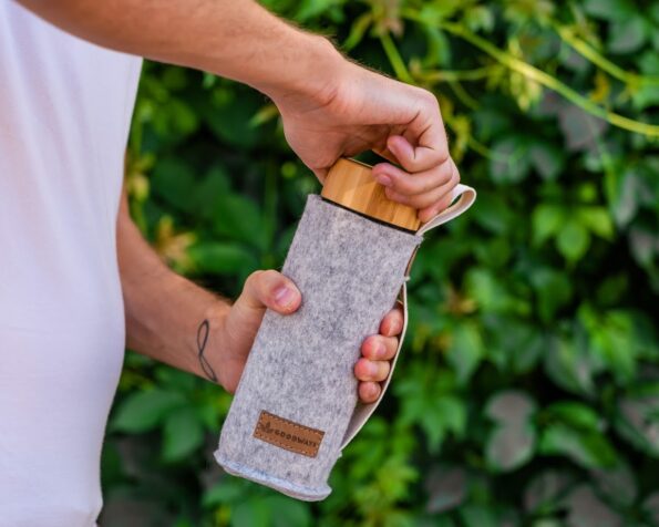 Obal GoodGlass 350 ml malý, svetlo sivý – Obrázok 3