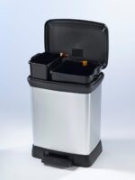 Odpadkový kôš Curver Deco Bin Duo 10 + 18 l strieborný – Obrázok 2