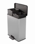 Odpadkový kôš Curver Deco Bin Duo 26 l + 26 l strieborný