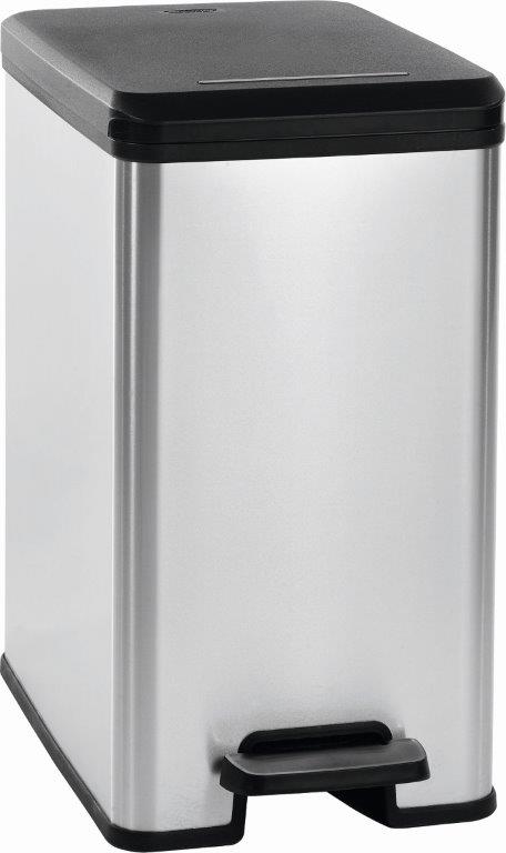 Odpadkovy-kos-Curver-Slim-Bin-25-strieborny Odpadkový kôš Curver Slim Bin 25 strieborný – Obrázok 1