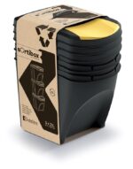 Odpadkový kôš Prosperplast SORTIBOX 3 x 25 l recyklovaný čierny – Obrázok 2