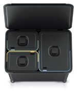 Odpadkový kôš Prosperplast SYSTEMA 1x23l + 2x10l čierny – Obrázok 2