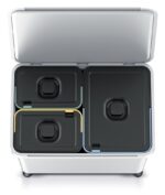Odpadkový kôš Prosperplast SYSTEMA 1x23l + 2x10l popolavý – Obrázok 3