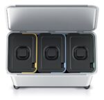 Odpadkový kôš Prosperplast SYSTEMA 3x10l popolavý – Obrázok 3