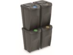 Odpadkový kôš Prosperplast na triedený odpad 4 x 35 l PH ŠE šedý