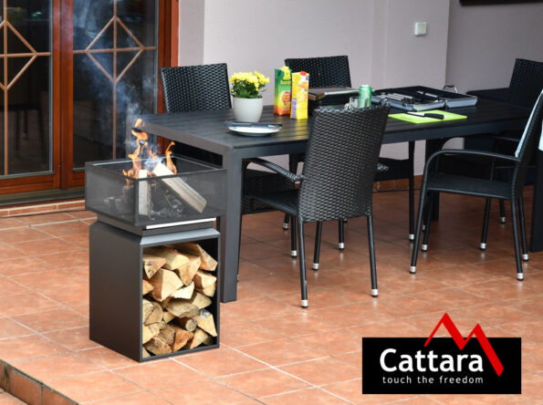 Ohnisko Cattara CUBE s mriežkou 74cm – Obrázok 6