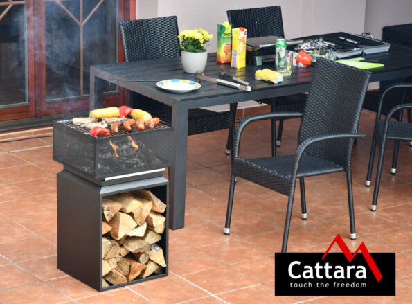 Ohnisko Cattara CUBE s mriežkou 74cm – Obrázok 7