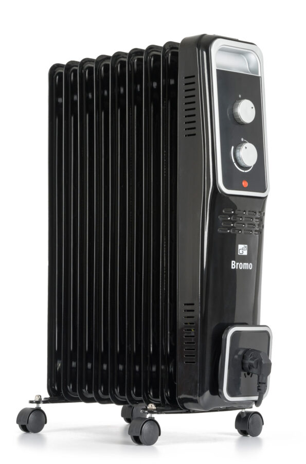 Olejový radiátor G21 Bromo čierny, 9 rebier, 2000 W – Obrázok 4