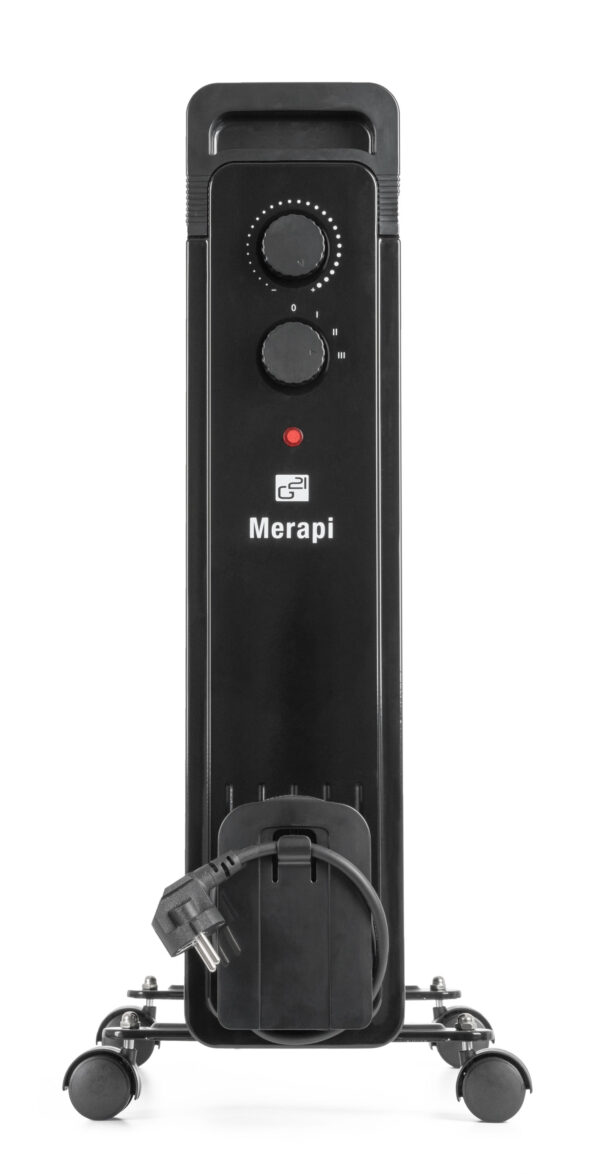 Olejový radiátor G21 Merapi čierny, 11 rebier, 2500 W – Obrázok 3