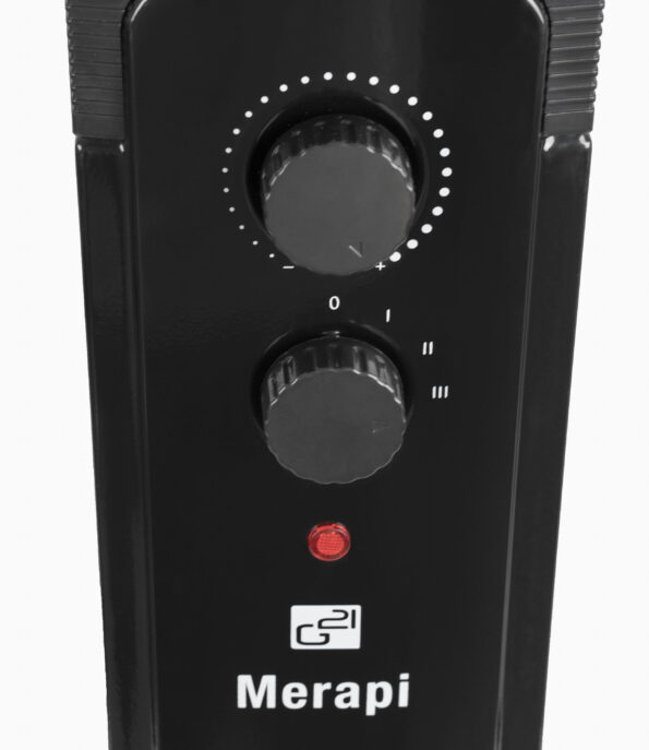 Olejový radiátor G21 Merapi čierny, 11 rebier, 2500 W – Obrázok 5